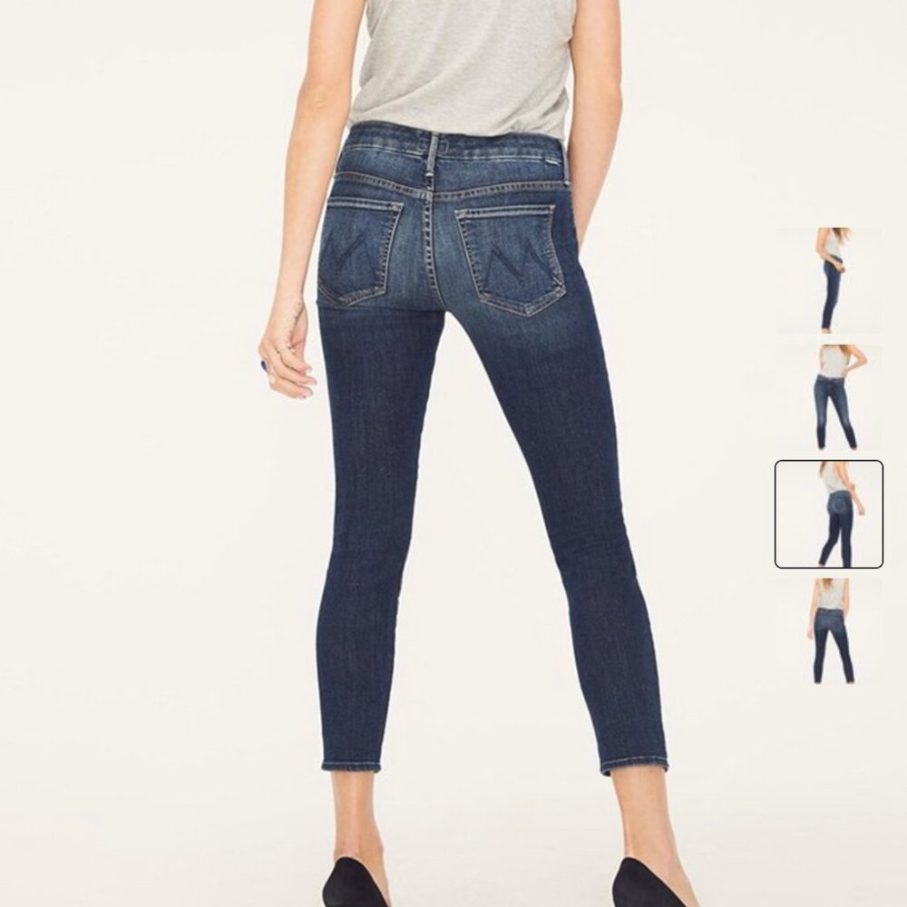 MOTHER Denim Looker Crop Jeans - On the Edge - Picture 4 of 11